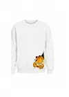 Mezatçı Dayı Garfield Baskılı Uzun Kollu Sweatshirt