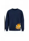 Mezatçı Dayı Garfield Baskılı Uzun Kollu Sweatshirt