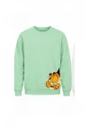 Mezatçı Dayı Garfield Baskılı Uzun Kollu Sweatshirt