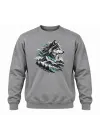 Mezatçı Dayı Göktürkçe Baskılı Uzun Kollu Sweatshirt