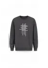 Mezatçı Dayı Çizgi Baskılı Uzun Kollu Sweatshirt