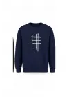 Mezatçı Dayı Çizgi Baskılı Uzun Kollu Sweatshirt
