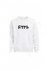 Mezatçı Dayı Göktürk Sembolü Baskılı Uzun Kollu Sweatshirt
