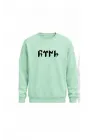 Mezatçı Dayı Göktürk Sembolü Baskılı Uzun Kollu Sweatshirt