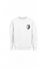 Mezatçı Dayı Küçük Gri Kurt Baskılı Uzun Kollu Sweatshirt