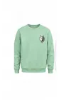 Mezatçı Dayı Küçük Gri Kurt Baskılı Uzun Kollu Sweatshirt
