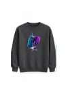 Mezatçı Dayı Ağaç Karakteri Baskılı Uzun Kollu Sweatshirt