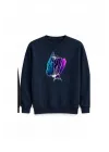 Mezatçı Dayı Ağaç Karakteri Baskılı Uzun Kollu Sweatshirt