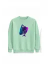 Mezatçı Dayı Ağaç Karakteri Baskılı Uzun Kollu Sweatshirt
