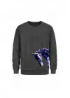 Mezatçı Dayı At Başı Baskılı Uzun Kollu Sweatshirt