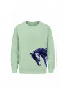 Mezatçı Dayı At Başı Baskılı Uzun Kollu Sweatshirt
