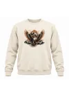 Mezatçı Dayı Katana Baskılı Uzun Kollu Sweatshirt