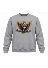 Mezatçı Dayı Katana Baskılı Uzun Kollu Sweatshirt