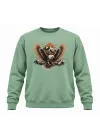 Mezatçı Dayı Katana Baskılı Uzun Kollu Sweatshirt