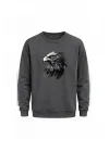 Mezatçı Dayı Kartal Baskılı Uzun Kollu Sweatshirt