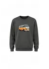 Mezatçı Dayı Uçan Kartal Baskılı Uzun Kollu Sweatshirt