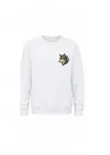 Mezatçı Dayı Kurt V4 Küçük Baskı Baskılı Uzun Kollu Sweatshirt