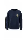 Mezatçı Dayı Kurt V4 Küçük Baskı Baskılı Uzun Kollu Sweatshirt