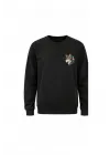Mezatçı Dayı Kurt V4 Küçük Baskı Baskılı Uzun Kollu Sweatshirt