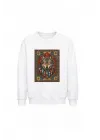 Mezatçı Dayı Halı Desenli Kurt Baskılı Uzun Kollu Sweatshirt