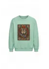 Mezatçı Dayı Halı Desenli Kurt Baskılı Uzun Kollu Sweatshirt