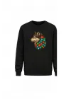 Mezatçı Dayı Kurt V5 Baskılı Uzun Kollu Sweatshirt