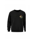 Mezatçı Dayı Kurt V5 Küçük Baskı Baskılı Uzun Kollu Sweatshirt
