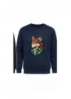 Mezatçı Dayı Kurt V6 Siyah Baskılı Uzun Kollu Sweatshirt