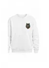 Mezatçı Dayı Kurt V6 Küçük Baskı Baskılı Uzun Kollu Sweatshirt
