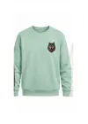 Mezatçı Dayı Kurt V6 Küçük Baskı Baskılı Uzun Kollu Sweatshirt