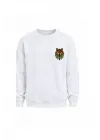 Mezatçı Dayı Kurt V7 Küçük Baskı Baskılı Uzun Kollu Sweatshirt