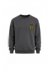 Mezatçı Dayı Kurt V7 Küçük Baskı Baskılı Uzun Kollu Sweatshirt