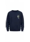 Mezatçı Dayı Kurt V8 Minimal Baskılı Uzun Kollu Sweatshirt