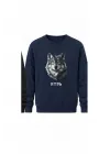 Mezatçı Dayı Kurt V8 Baskılı Uzun Kollu Sweatshirt