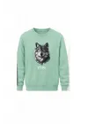 Mezatçı Dayı Kurt V8 Baskılı Uzun Kollu Sweatshirt