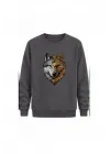 Mezatçı Dayı Kurt V7 Baskılı Uzun Kollu Sweatshirt