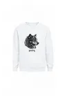 Mezatçı Dayı Kurt V7 Minimal Baskılı Uzun Kollu Sweatshirt