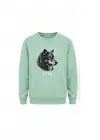 Mezatçı Dayı Kurt V7 Minimal Baskılı Uzun Kollu Sweatshirt