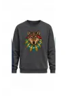 Mezatçı Dayı Kurt V9 Baskılı Uzun Kollu Sweatshirt