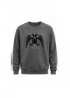 Mezatçı Dayı Selçuklu Kartalı Baskılı Uzun Kollu Sweatshirt