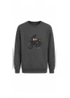 Mezatçı Dayı Motorcu Baskılı Uzun Kollu Sweatshirt