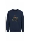 Mezatçı Dayı Motorcu Baskılı Uzun Kollu Sweatshirt