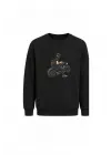 Mezatçı Dayı Motorcu Baskılı Uzun Kollu Sweatshirt
