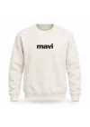 MAVİ KIRIK BEYAZ Sweatshirt