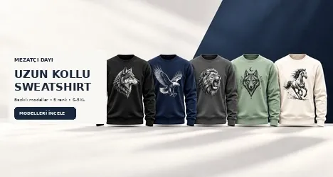 Uzun Kollu Baskılı Sweatshirt