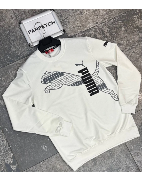 BEYAZ PUMA 2 İPLİK SWEAT