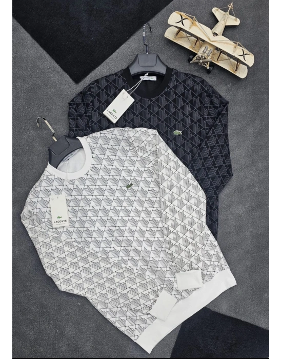 LACASTE 2 İPLİK SWEAT BEYAZ