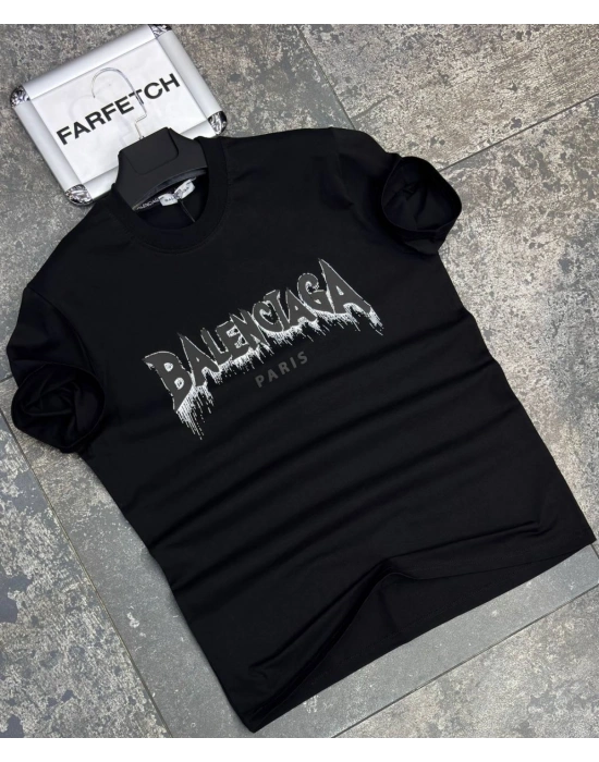 SİYAH BALENCIAGA TİŞÖRT