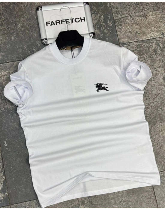 BEYAZ BURBERRY TİŞÖRT