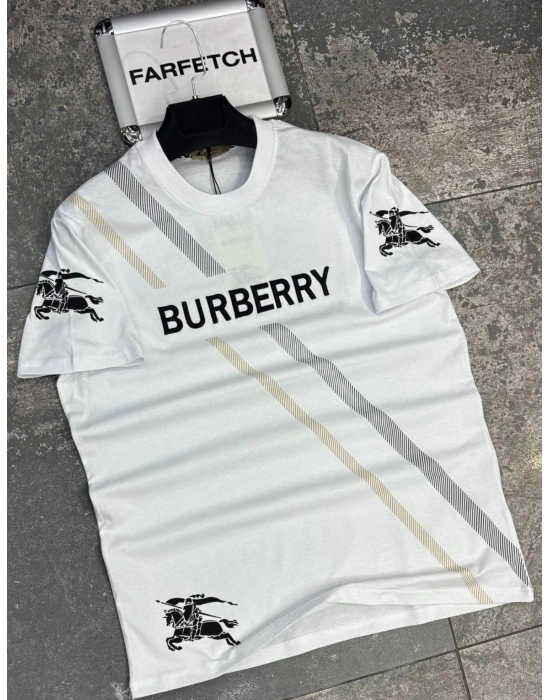 BEYAZ BURBERRY TİŞÖRT